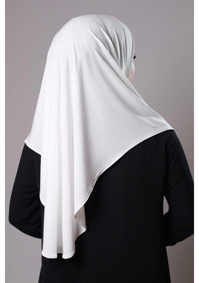 Hürrem Bone Krem Pratik Hazır Geçmeli Tesettür Eşarp Sandy Kumaş Düz Hijab 2308 40