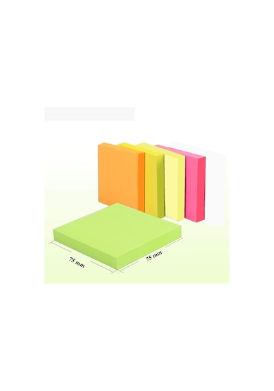 Yapışkanlı Postit 5 Renk 75x75 Mm 1 Paket Artlantis Yapışkanlı Not Kağıdı 5 Li 1 Paket