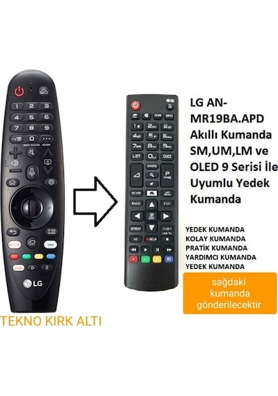Lg Akb74915324 Uyumlu Smart Led Tv Kumandası Home Tuş