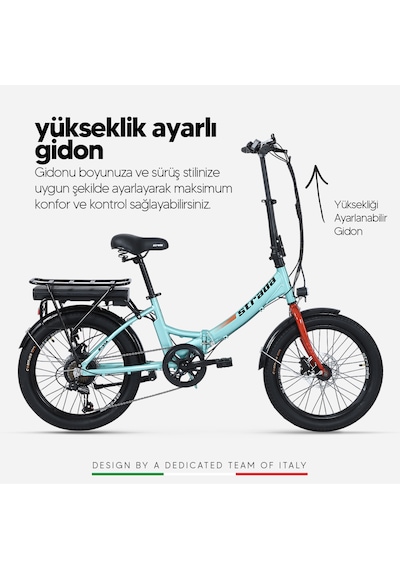 Stradacycles E-Rapido Hd 20 Jant Katlanabilir Elektrikli Bisiklet