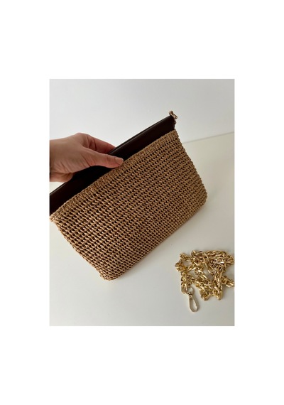 Bolca Emek El Emeği Kadın Hasır Clutch Çanta Turuncu - 921765461 Turuncu - 921765461 Turuncu