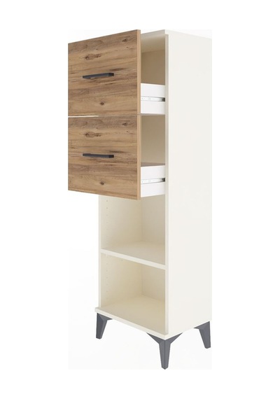 Arges Dolap Tek Raflı 2 Çekmeceli 44x30x134 Aytaşı-çam Aytaşı