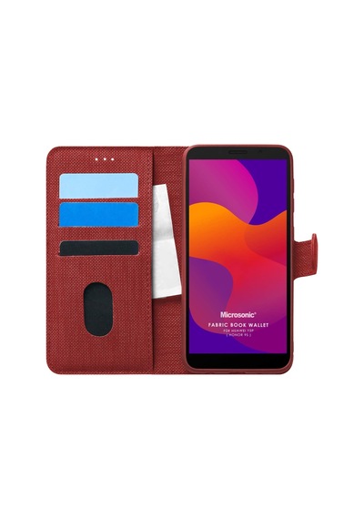 Y5p İçin Kılıf Fabric Book Wallet Kırmızı Y5p İle Uyumlu Kılıf - Kırmızı 50 x 22