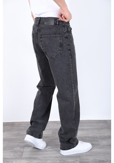 Blayn Jeans Erkek Antrasit Baggy Kot Pantolon - Geniş Kalıp Günlük Rahat Denim Jean kahverengi