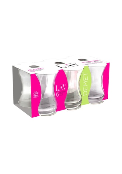 LAV Demet Cam Çay Bardağı 6 Kişilik 135 ml