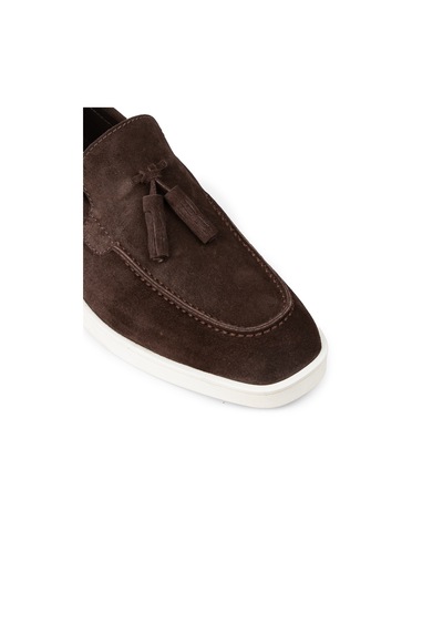 Deery Erkek Hakiki Süet Kahverengi Loafer Ayakkabı - 01994mkhvc02 Kahverengi