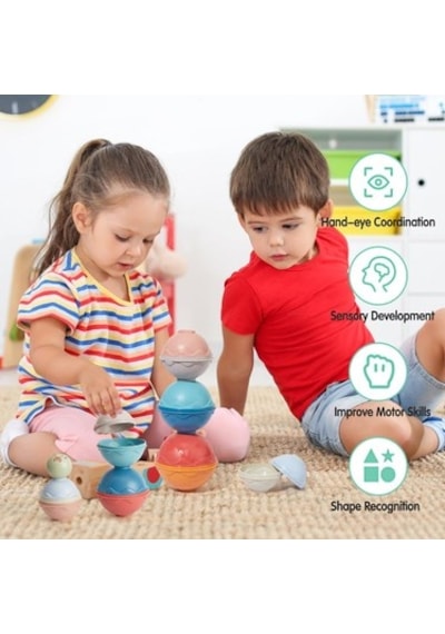 Kombinasyon Seti İle Denge Kulesi Ve Banyo Oyuncağı Eğlencesi