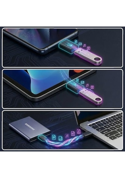 Type-c 3.1 To Usb 3.0 Çevirici - Şarj Ve Data İçin Dönüştürücü Otg Adaptör - 5gbps'e Kadar Hız - Usb Bellek, Diğer