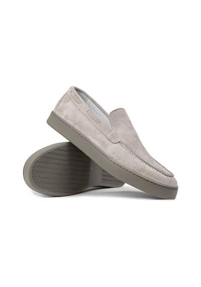 Deery Erkek Hakiki Süet Gri Loafer Ayakkabı - 01993mgrıc01 Gri
