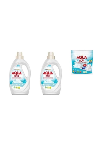 Aquabor Doğal Mineralli Sıvı Beyaz + Sıvı Beyaz + Tablet 3 Lü Set