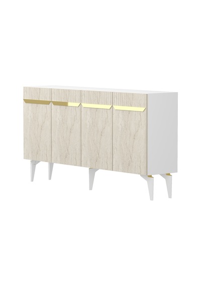 Ka1544btg Duma Konsol Beyaz-traverten-gold 150cm Beyaz - Traverten - Gold Ka1544btg Duma Konsol Beyaz-traverten-gold 150cm Beyaz - Traverten - Gold