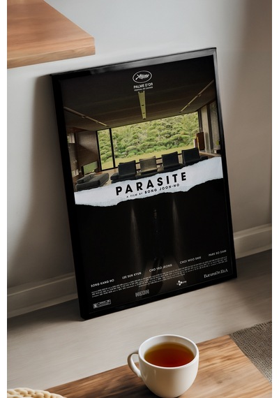 Parasite Siyah Ahşap Çerçeveli Poster, Dekoratif Film Duvar Tablosu