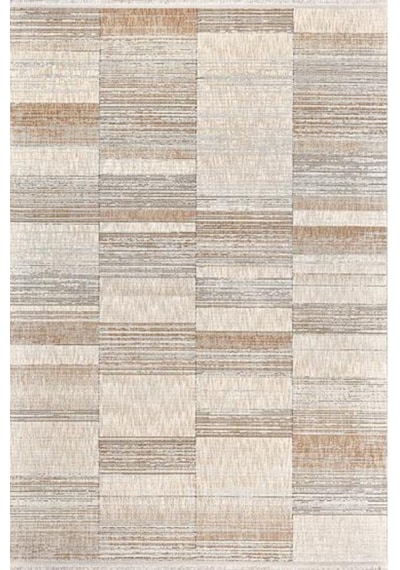 Gümüşsuyu Adara 18347 J10 Bej Geometrik Desenli Modern Salon Halısı