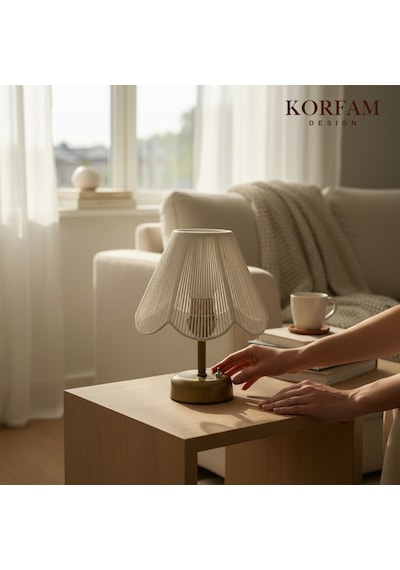 Rosalinda Modeli - Beyaz Çiçek Şeklinde Kablosuz Pilli Masa & Gece Lambası Çok Renkli 88055957