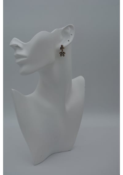 Stoneage Myosotis Çiçeği Küpe Bronz