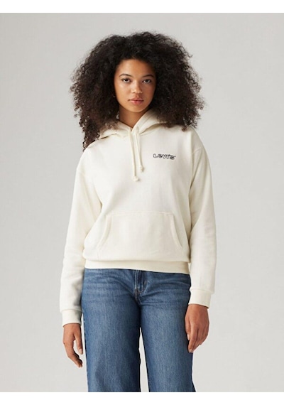 Levi's Graphic Everyday Hoodie-5060 Stacked Snowflower Tonal White
