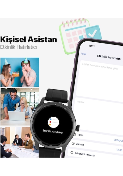 Ttec Tempus 35 MM TFT Ekranlı Yuvarlak Metal Kasa Akıllı Saat