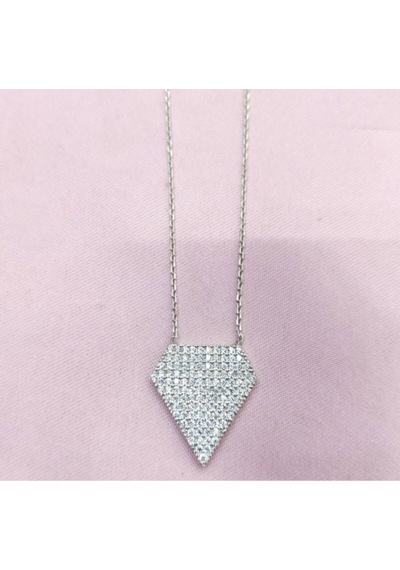 Oriental Kuyumculuk Jewellery Elmas Şekli Kolye Gümüş