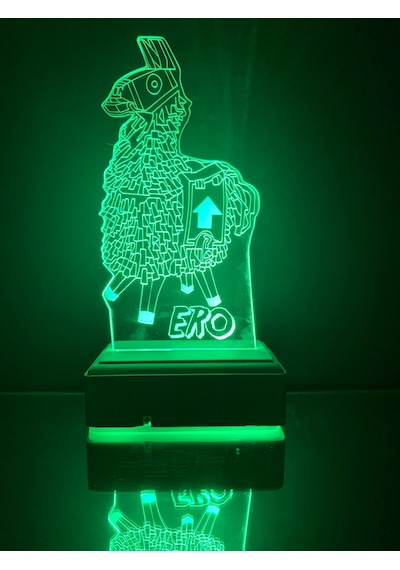 Kişiye Özel 3D Fortnite Lama Masaüstü Led Lamba