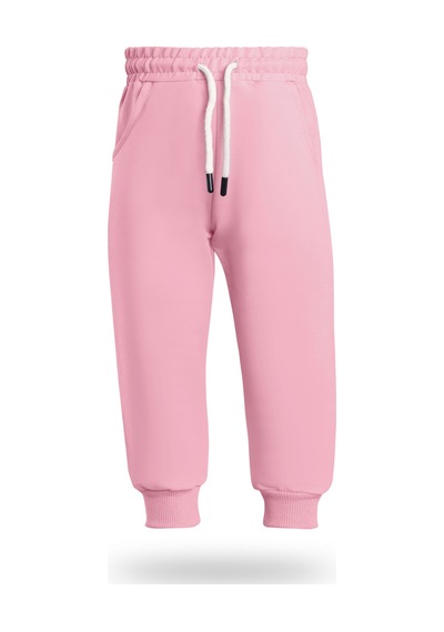 Heyadventure Kız Çocuk Jogger Eşofman Altı Cepli Paçası Kaşkorseli Pembe Pembe
