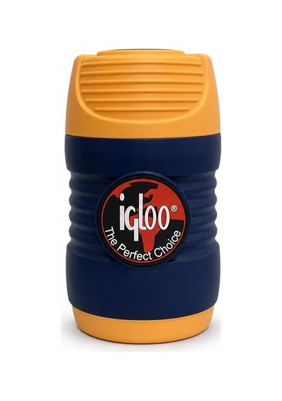 Cam Yemek Termosu - Isı Yalıtımlı - Igloo - 600 Ml - Sarı/lacivert - 200385 Çok Renkli
