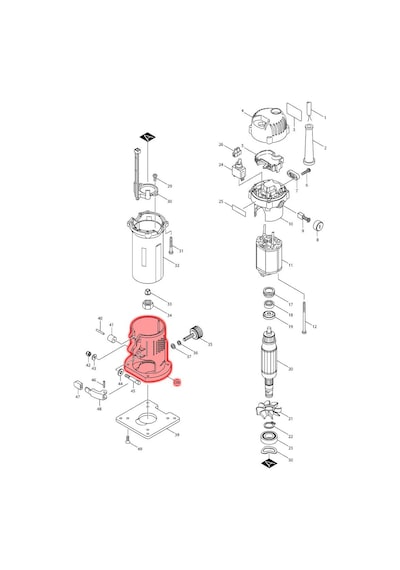 Makita 3707 Dış Gövde Ürün Kodu 143654-1