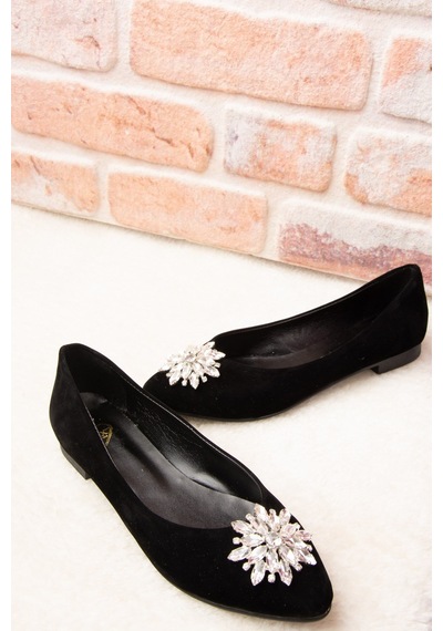 Fox Shoes Siyah Kadın Babet H726511702 Siyah