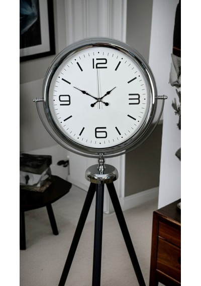 Büro Ev Ofis Hediyesi İçin Style Krom Tripod Ayaklı Saat Diğer