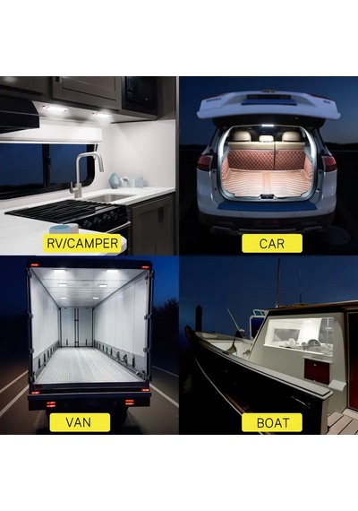 2 Adet 12 Volt Kamyon Ve Karavan Tavan Lambası 48 Led