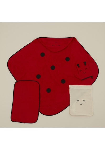 Karaca Home Bebek Little Ladybug Havlu Kundak Kese Set Kırmızı
