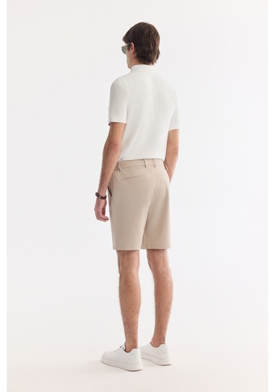Avva Erkek Bej Yanı Lastikli Gofreli Relaxed Fit Chino Şort A61y3730