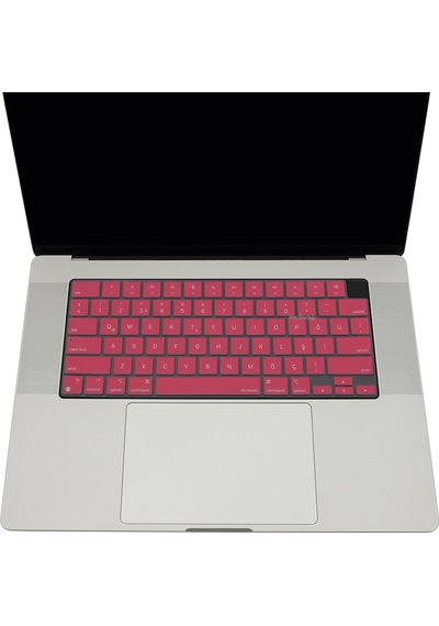 Apple Uyumlu MacBook Air Pro Klavye Kılıfı Us-tr Baskı A2681 A2941 A2442-85 A2779-80 A2992-18 A2991 Açık Pembe