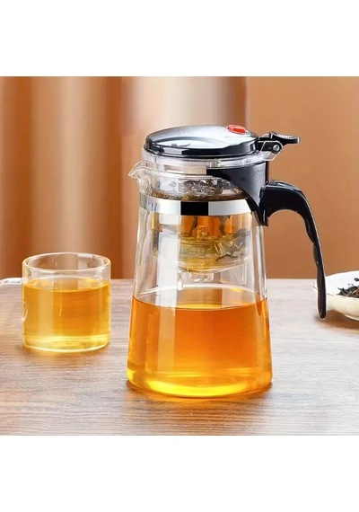 Isıya Dayanıklı Cam Gövde Paslanmaz Çelik Filtre Basmalı Demleme Otomatik Basmalı Demlik 900 Ml çok renkli