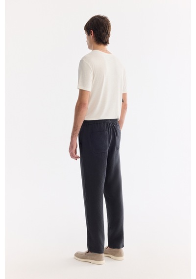 Avva Erkek Siyah Beli Lastikli Nefes Alan Modal Karışımlı Soft Touch Relaxed Fit Jogger Pantolon A61y3031