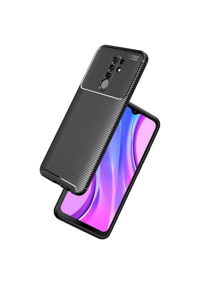 Xiaomi Redmi 9 Kılıf Zore Negro Silikon Kapak-Kahverengi