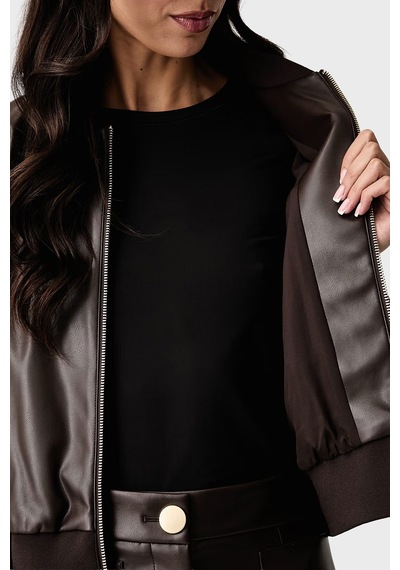 Armani Exchange Regular Fit Kolej Yaka Fermuarlı Ceket Kadın Ceket Xw003136 Af10203 U6032 Kahve Armani Exchange Regular Fit Kolej Yaka Fermuarlı Ceket Kadın Ceket Xw003136 Af10203 U6032 Kahve