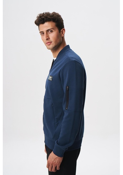 AR-MA Arma Erkek Slim Fit Scuba Su Geçirmeyen Kumaş Basic Kol Cepli Tam Fermuar Kolej Yaka Sweatshirt K28324988301 İndigo AR-MA Arma Erkek Slim Fit Scuba Su Geçirmeyen Kumaş Basic Kol Cepli Tam Fermuar Kolej Yaka Sweatshirt K28324988301 İndigo