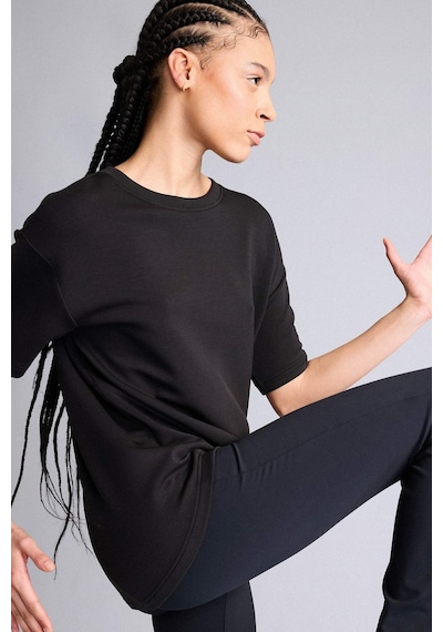 DeFactoFit Oversize Geniş Kalıp Bisiklet Yaka Sporcu Modal Kısa Kollu Siyah Tişört D7127AX25SPBK81 DeFactoFit Oversize Geniş Kalıp Bisiklet Yaka Sporcu Modal Kısa Kollu Siyah Tişört D7127AX25SPBK81