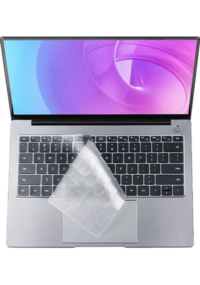 Apple Uyumlu MacBook Air 13.6" M3 A3113 Klavye Koruyucu Transparan Buzlu Silikon Ped 001