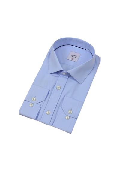 Erkek Slim Fitt Uzun Kol Gömlek 2290 Bgl-st04378 Mavi