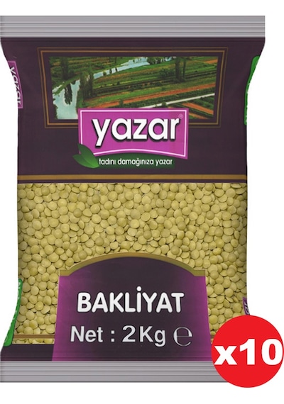 Yazar Yeşil Mercimek 10 x 2 KG