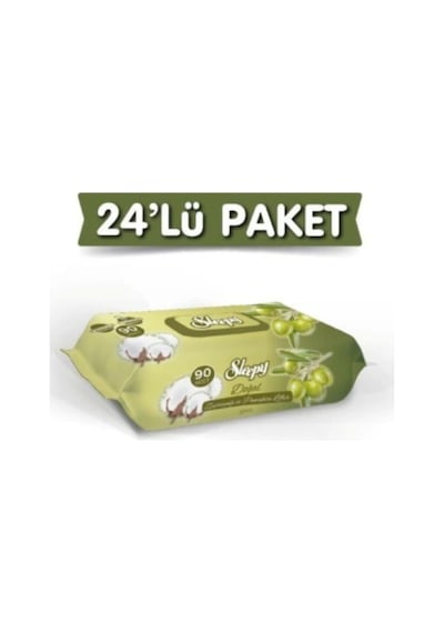 Sleepy Zeytinyağlı Islak Havlu 90'lı Islak Mendil, Havlu 24x90 2160 Yaprak Tekli