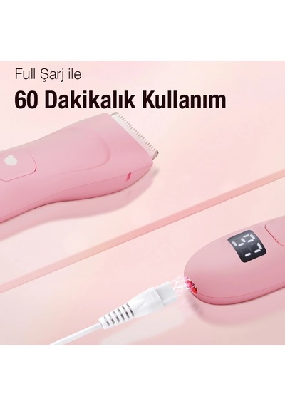 Su Geçirmez Dijital Göstergeli Saç Sakal Ve Vücut Tıraş Makinesi Siyah 3-6 Mm Ve 9-12 Mm Taraklı Mh-hs7904875927