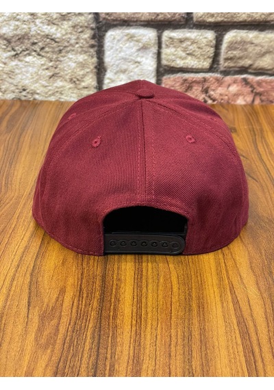 Hamze Hip Hop Snapback Rapper Basic Gabardin Cap Şapka Bordo