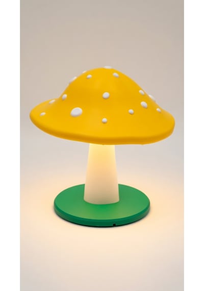 Dekoratif Mantar Gece Lambası - 3d Tasarım Estetik Oda Dekoru - Hediyelik Masa Lambası Mood Light Sarı