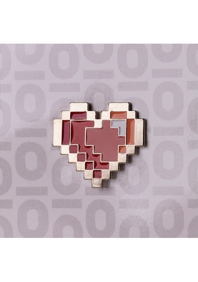 Espressolab Pin Red Heart No:7 Rozet Çok Renkli