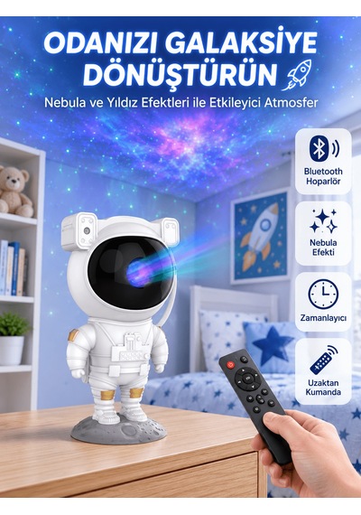 Dekoratif Ve Fonksiyonel Astronot Projeksiyon Aydınlatma - 5000