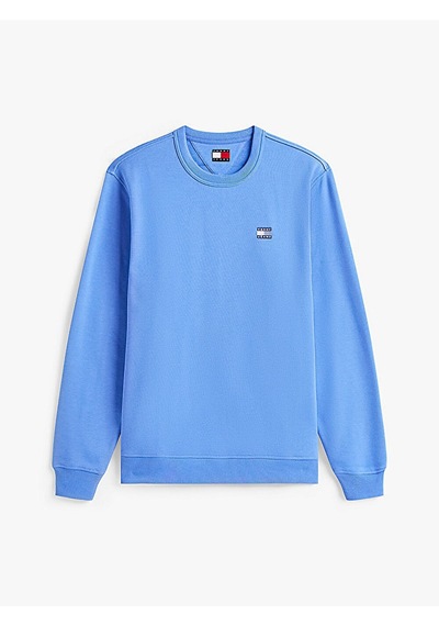 Tommy Hilfiger Tjm Reg Badge Crew Ext Erkek Mavi Sweatshirt - Dm0dm22665 Mavi
