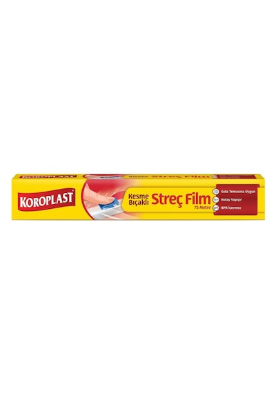 Koroplast Streç Film 75 Metre Kesme Bıçaklı Şeffaf