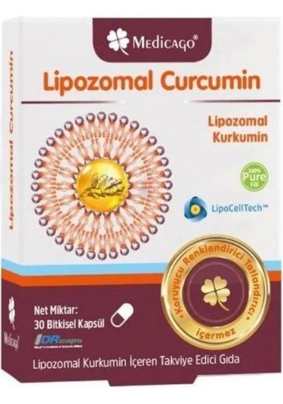 Lipozomal Kurkumin İçeren Takviye Edici Gıda 30 Bitkisel Kapsül